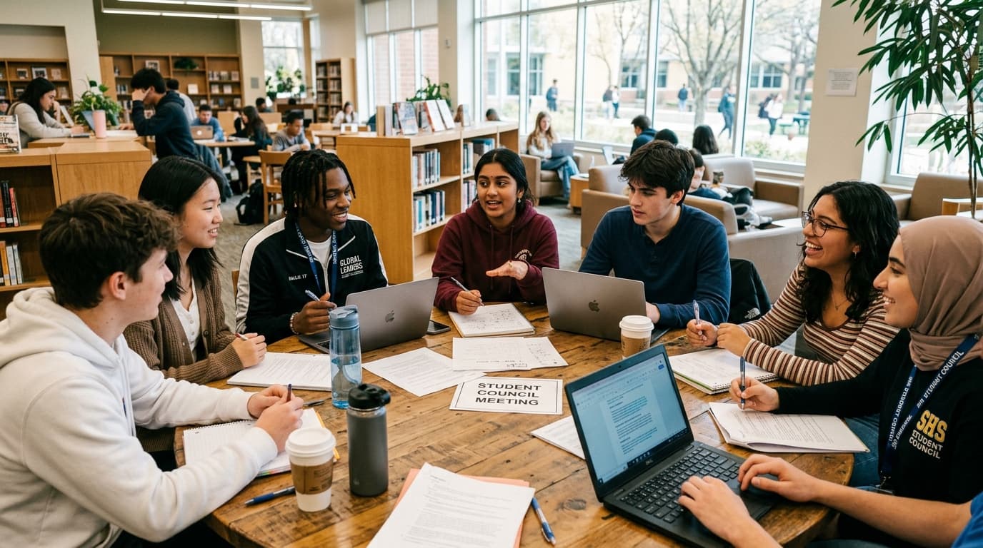 Student council discussion and open forum
